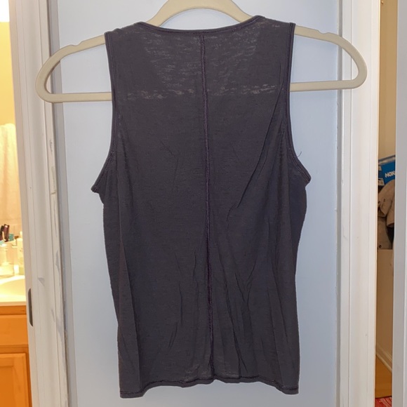 Slate grey lululemon crop/muscle tank - Picture 2 of 4